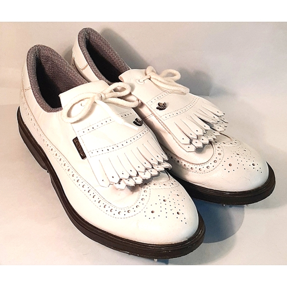 Vtg Adidas, Aditex Roy White Leather Golf Shoes
